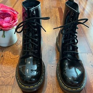 Dr. Martins black patent shiny boots. Only worn a few times. Smoke-free home.